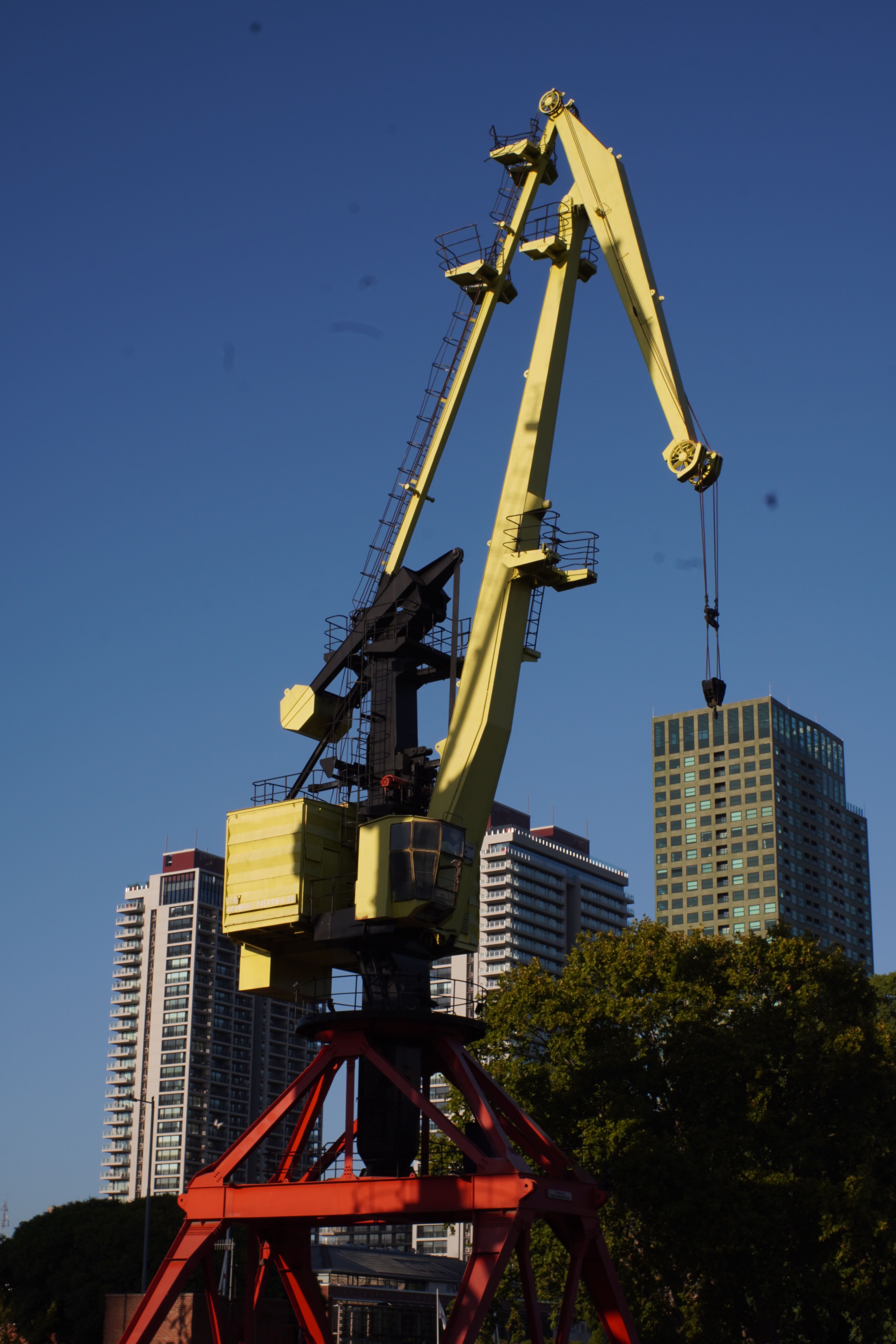 One of the old harbor cranes still standing