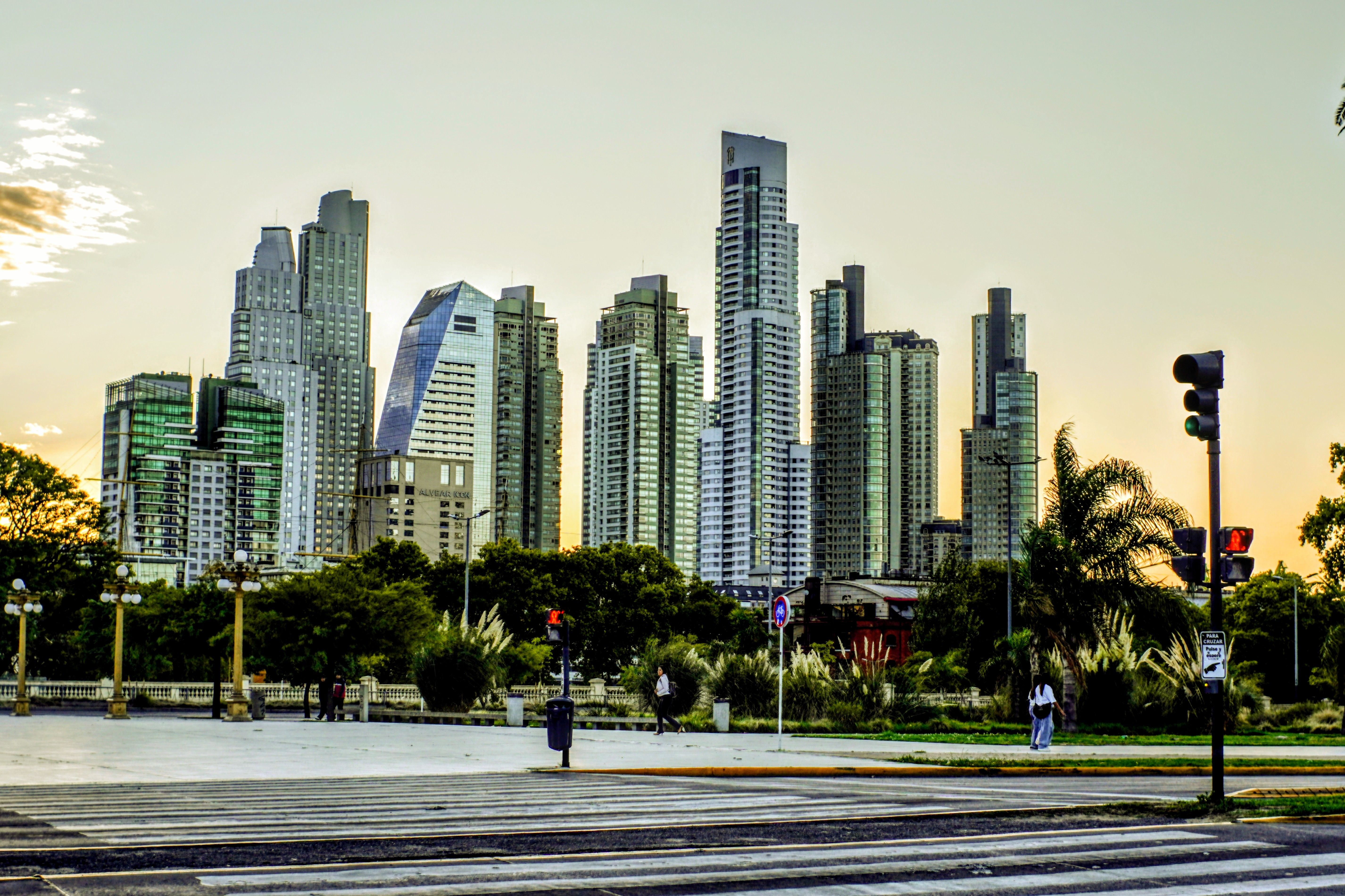 The modern, somewhat uninspiring skyline of Buenos Aires